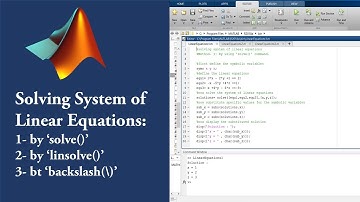 Solve System of Linear Equations in MATLAB | Using 3 Methods