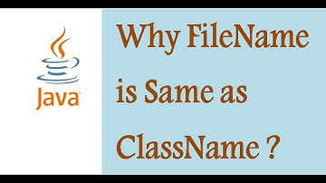 Why FileName is same as ClassName in Java ? | Cecret Point