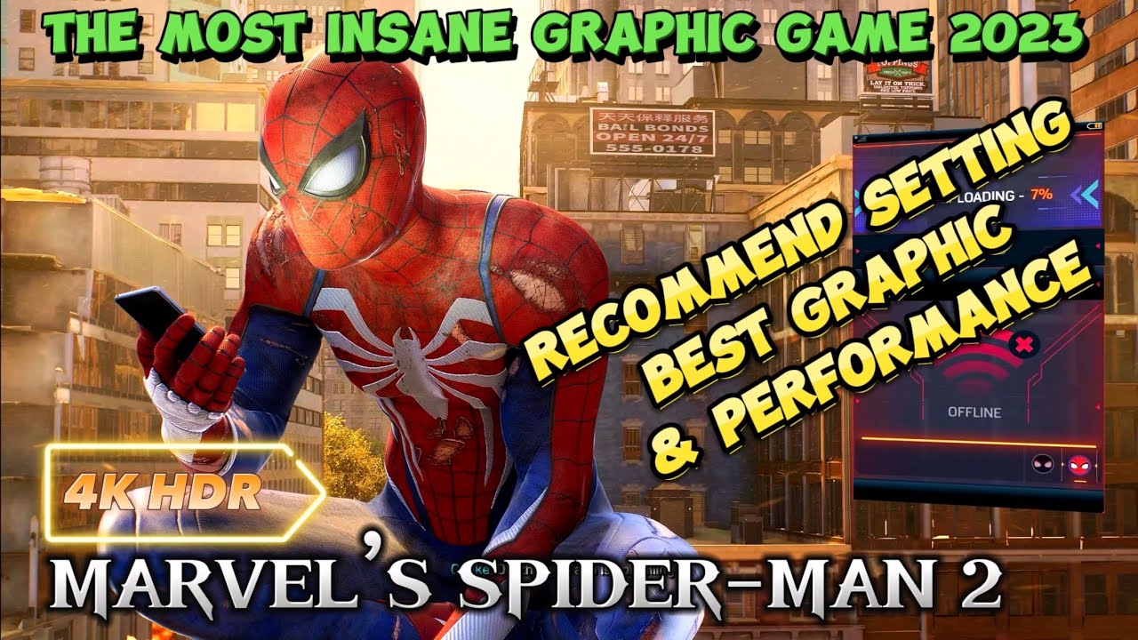 MARVEL’S SPIDER-MAN 2 4k HDR THE MOST INSANE GRAPHIC GAME 2023 SETTING