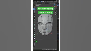 Beginner’s Easy Way to Model a Character Face in Blender #blender3d #youtubeshorts #blendertutorial
