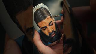 Painting a stranger on a soda!