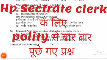 Most Important Questions HP Sectrate Clerk Post Code 962 or JOA IT 965