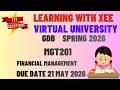 MGT201 Financial Management GDB Spring 2026 Virtual University of Pakistan