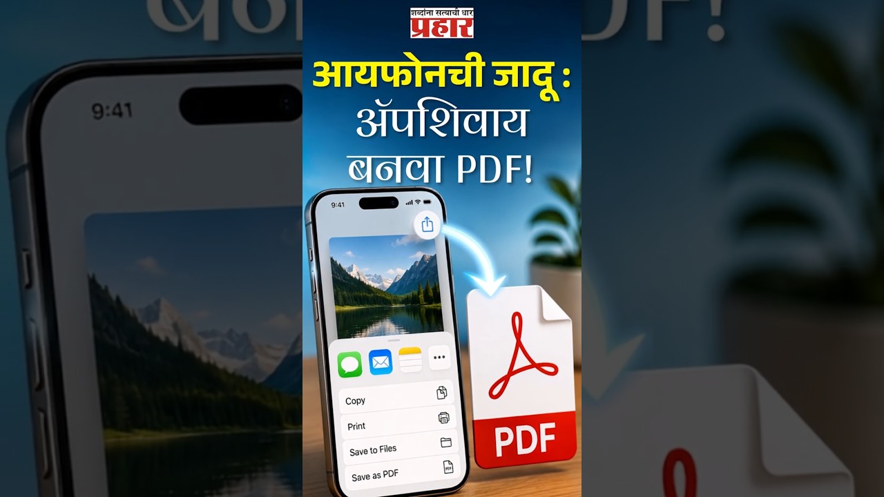 iPhone PDF Hack | आयफोनमध्येच लपलेत PDF बनवण्याचे ३ सोपे मार्ग | prahaarnewsline