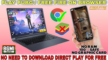 How To Play Free Fire Without Download | Play Pubg/BGMI in Browser | No emulator Required
