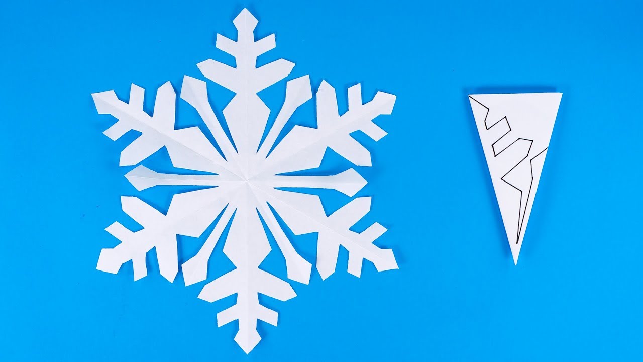 Paper Snowflakes #02 - Easy Paper Snowflakes - How to make Snowflakes out  of paper 