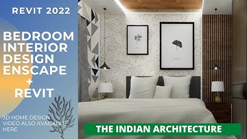 Enscape interior render 2022 || bedroom interior design with revit 2022 || interior revit 2022