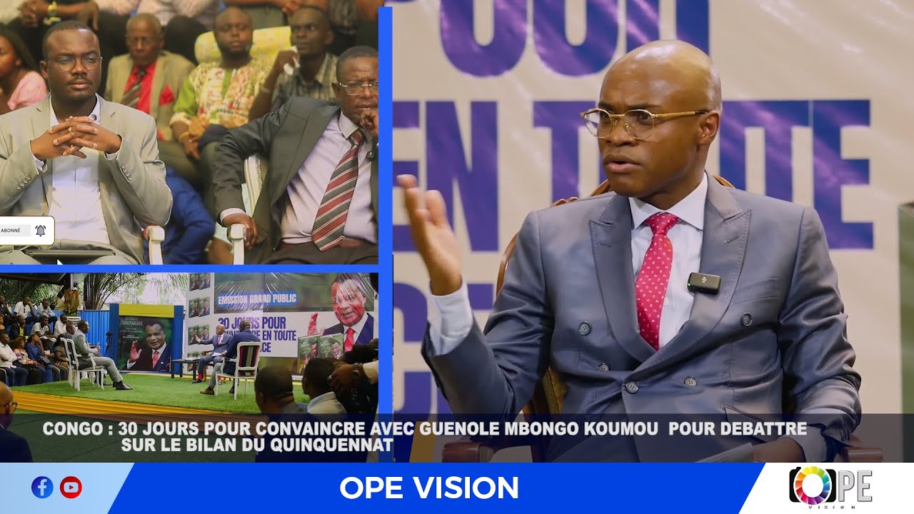 30 JOURS POUR CONVAINCRE AVEC GUENOLE MBONGO KOUMOU  POUR DEBATTRE SUR LE BILAN DU QUINQUENNAT