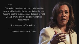 Kamala Harris makes a last-minute pitch for Jasmine Crockett with robocall