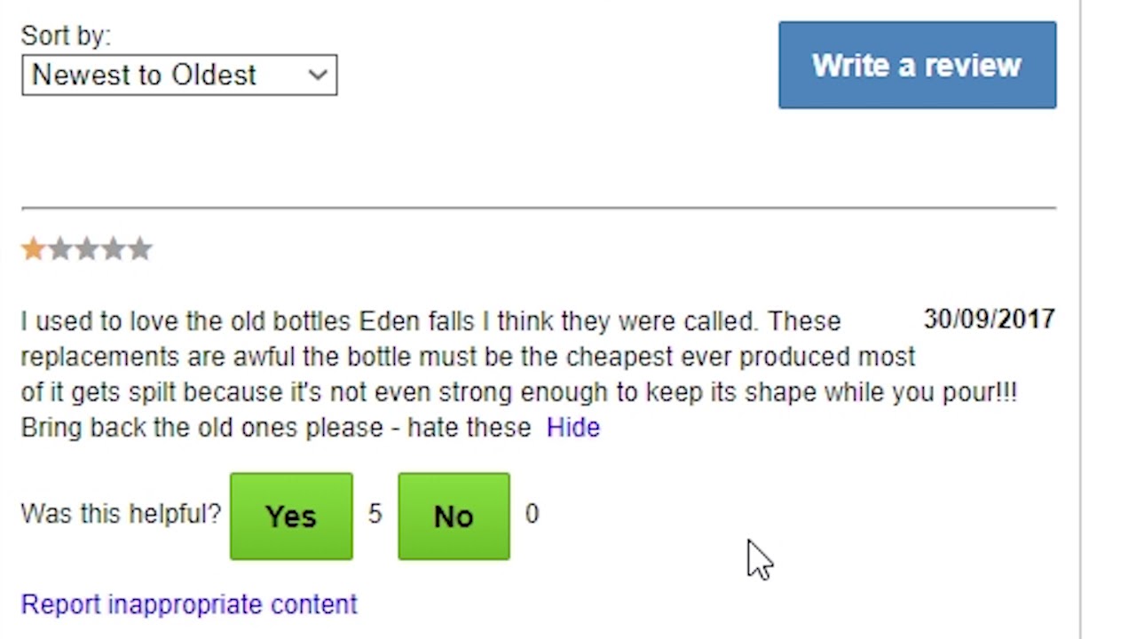 ASDA Water Reviews Housewives Spillage YouTube