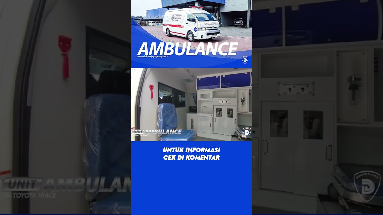 Mobil Ambulance Toyota Hiace Karoseri Delima Jaya #karoseriambulance #ambulacehiace