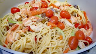 Spaghetti sayur-sayuran berkhasiat /sedap/mudah