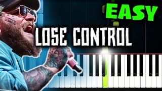 Teddy Swims - Lose Control - EASY Piano Tutorial