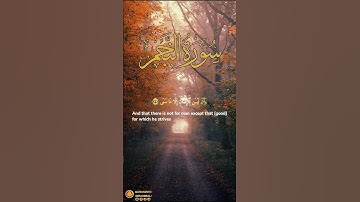سورة النجم آية ٣٩-٤١ | ﴿ وأن ليس للإنسان إلا ماسعى ﴾ | Surah An Najm Ayah 39-41