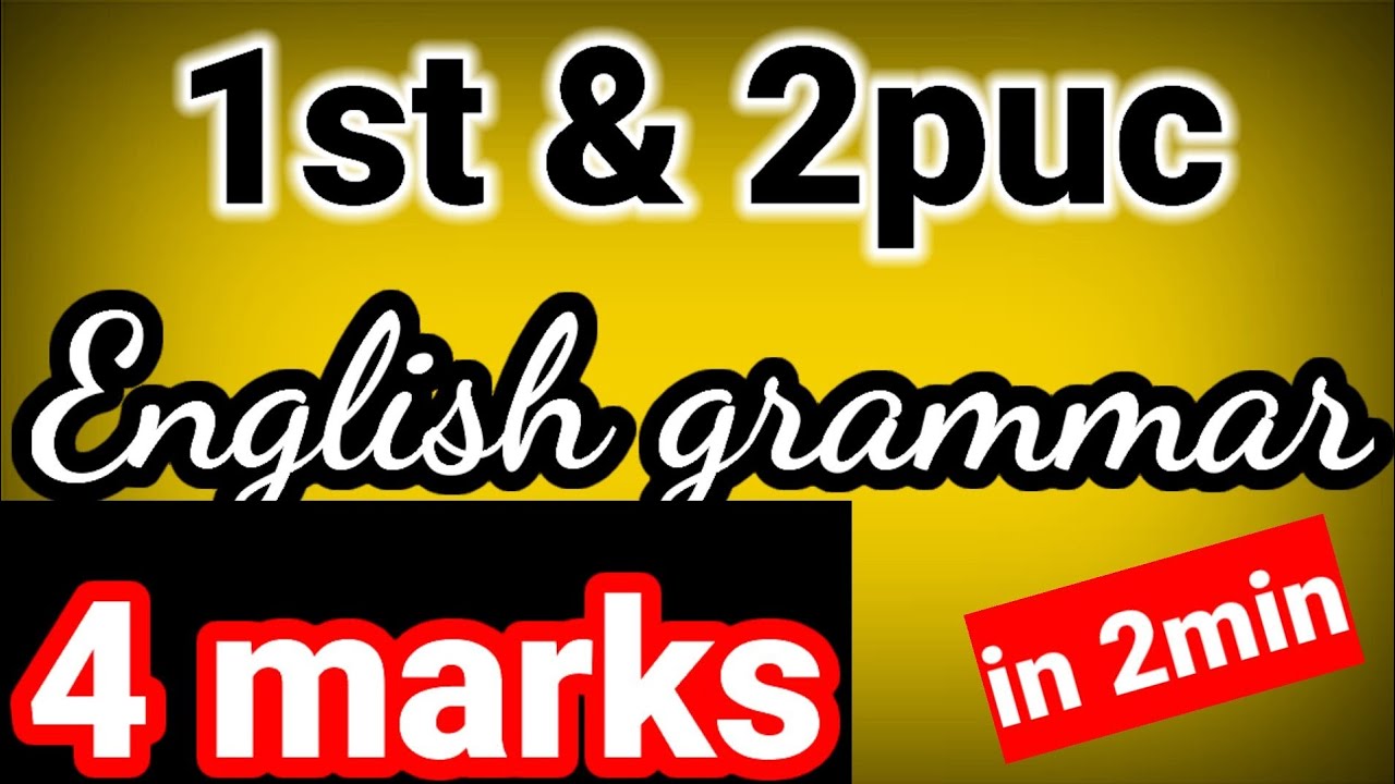 1 PUC English Grammar 2024 /1st puc and 2puc dialogue writing english ...