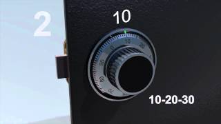 LA GARD Mechanical Lock: 3-Wheel - How to Open with Set Combination