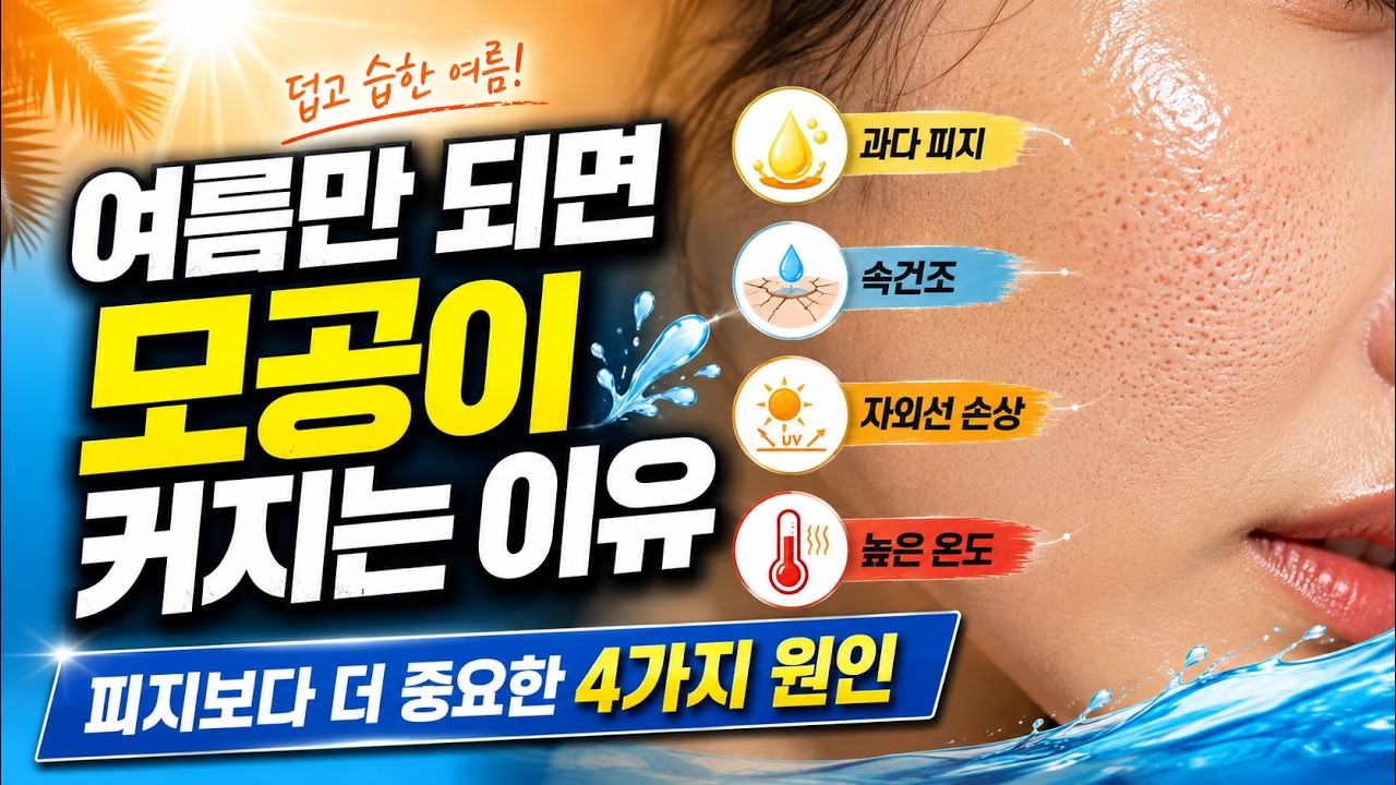 여름만 되면 모공이 커지는 이유|피지보다 더 중요한 4가지 원인