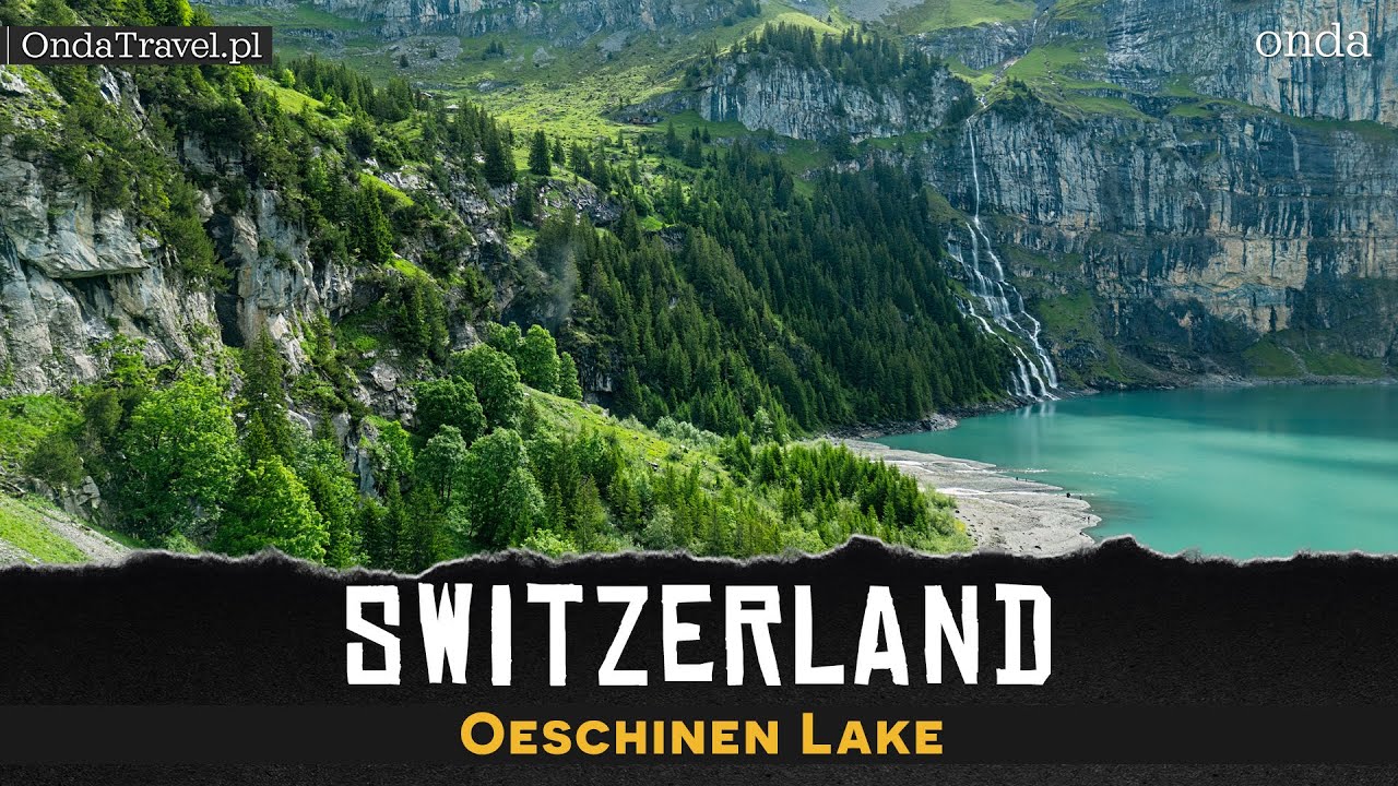 📍  Switzerland - Oeschinen Lake Pearl of the Bernese Alps by drone ❯ Wycieczki z OndaTravel.pl