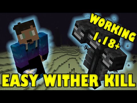 How to Kill the Wither SUPER EASY - Minecraft 1.9 - 1.18 (Working 2022)