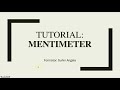 Mentimeter tutorial