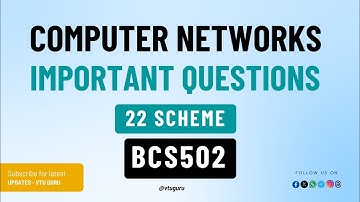 BCS502 Computer Networks Important Questions | BCS502 Important Questions | VTU Exams 2025