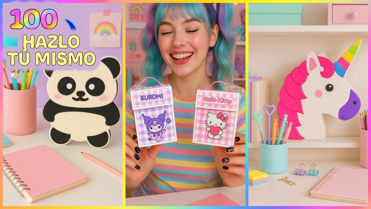 100 IDEAS DE ÚTILES ESCOLARES LINDOS #diy #papelería