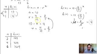 Writing Exponential Functions From Tables - Part 1