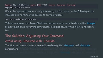 How to Skip Access Denied Errors When Using Get-ChildItem in PowerShell