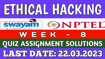 NPTEL ETHICAL HACKING WEEK 8 ASSIGNMENT ANSWERS||#EthicalHacking #nptel #skumaredu