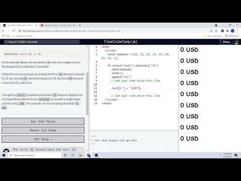 Work with dynamic data in d3   freeCodeCamp   R