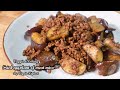 茄子の肉味噌炒め　How to make Fried eggplant of meat miso 【大豆ミート】