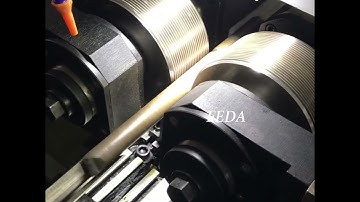 FEDA through feed thread rolling machine used for making external thread on rods. #machine #auto