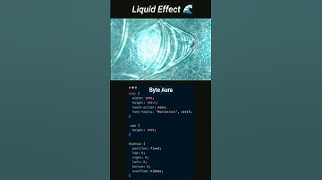 This Liquid Effect Looks Unreal 🌊 | HTML, CSS & JS