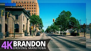 Brandon 4K60fps - Driving Small City - Manitoba, Canada