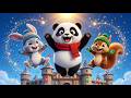 Panda y sus Amigos Construyen un Castillo 🐼 Canciones Infantiles y Rimas para Niños y Bebés Aprender