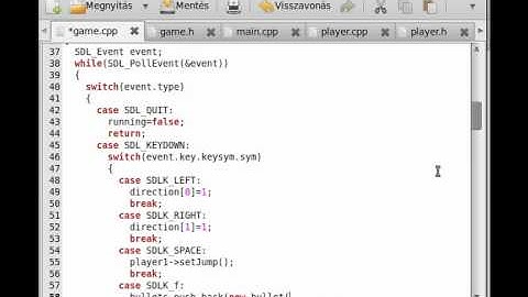 SDL tutorial 20 - Sidescroller game (part 10) - example program 7