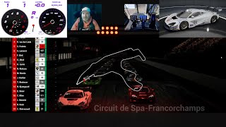 #assettocorsacompetizione #fanatec MAD-FOOT Sim Racing CS RACE 8 Spa with Medium Rain at Night!