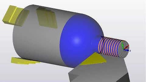 SolidCAM turning and threading simulation