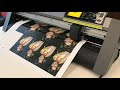 Graphtec 24" desktop contour cutter cutting photo sample printed off imagePROGRAF PRO-2100 printer