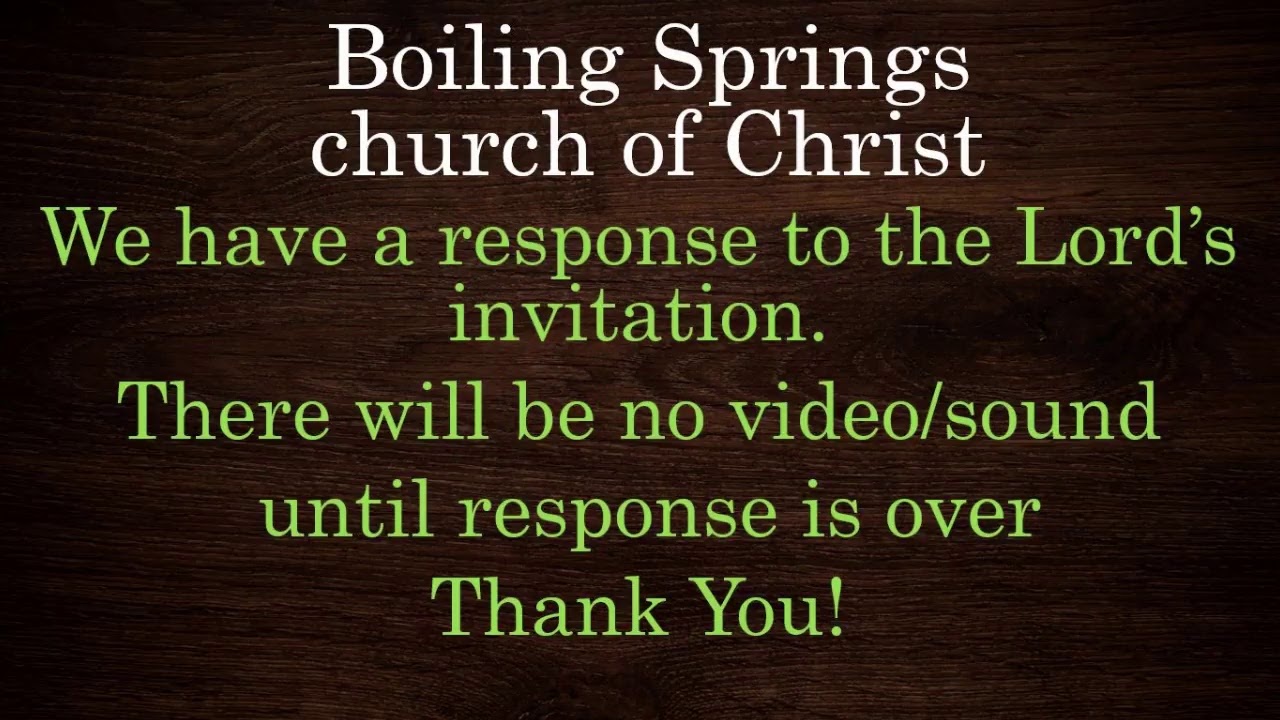 Boiling Springs Church of Christ Live Stream YouTube