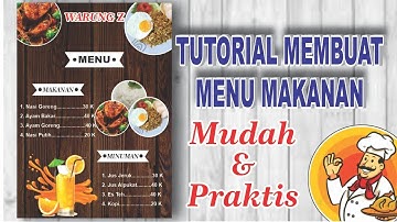 Tutorial Membuat daftar menu makanan || corel draw 2020