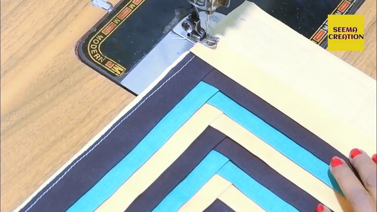 MAKE BEAUTIFUL ASAN DESIGN WITH WASTE CLOTHES |