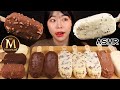 ASMR MUKBANG| 신제품 오도독 아이스크림 매그넘 화이트 초콜릿 앤 쿠키 먹방 CHOCOLATE & COOKIES ICE CREAM MAGNUM EATING