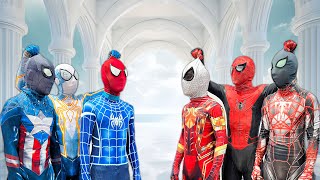 What If All Spider-Man in 1 HOUSE ?? || Today is ORANGE Spider-Man or BLUE Spider-Man DAY ( Action )