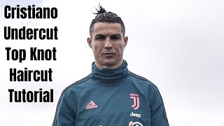 Cristiano Ronaldo Undercut Top Knot Haircut - TheSalonGuy