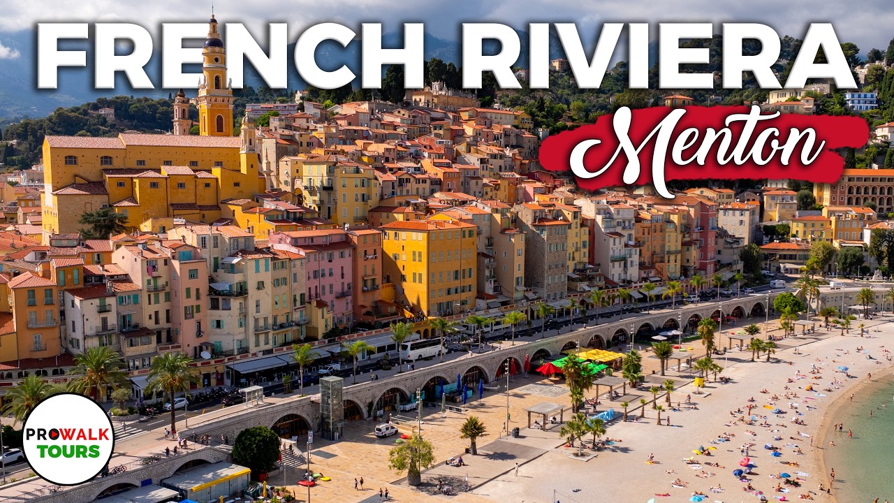 Menton, France 🇫🇷: Is This the Most Stunning Town on the French Riviera? | 4K Stroll Through the Streets – Video