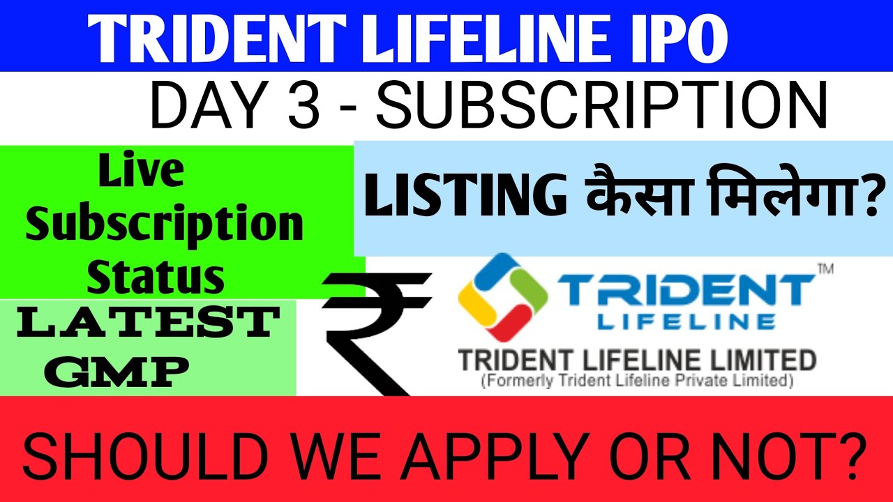 Trident Lifeline IPO | Trident Lifeline IPO GMP Today | Trident IPO Subscription Status
