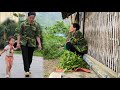 The man went into the forest to find wild vegetables to sell for money to take care of the child