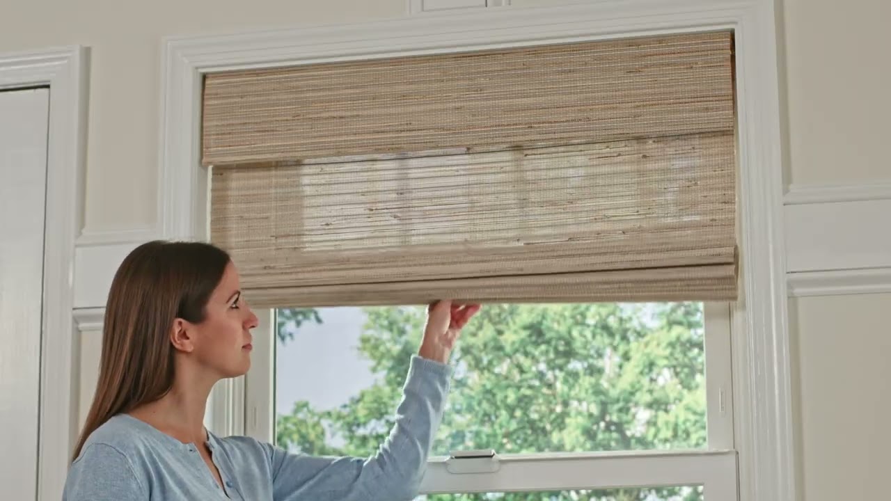 Cordless Lift Natural Woven Wood Shades by Alta