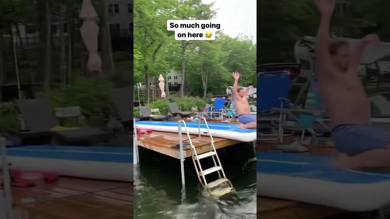 Slip and slide off pier